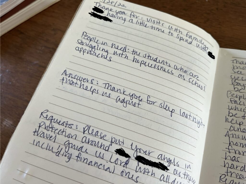 prayer journaling can help us while we're waiting